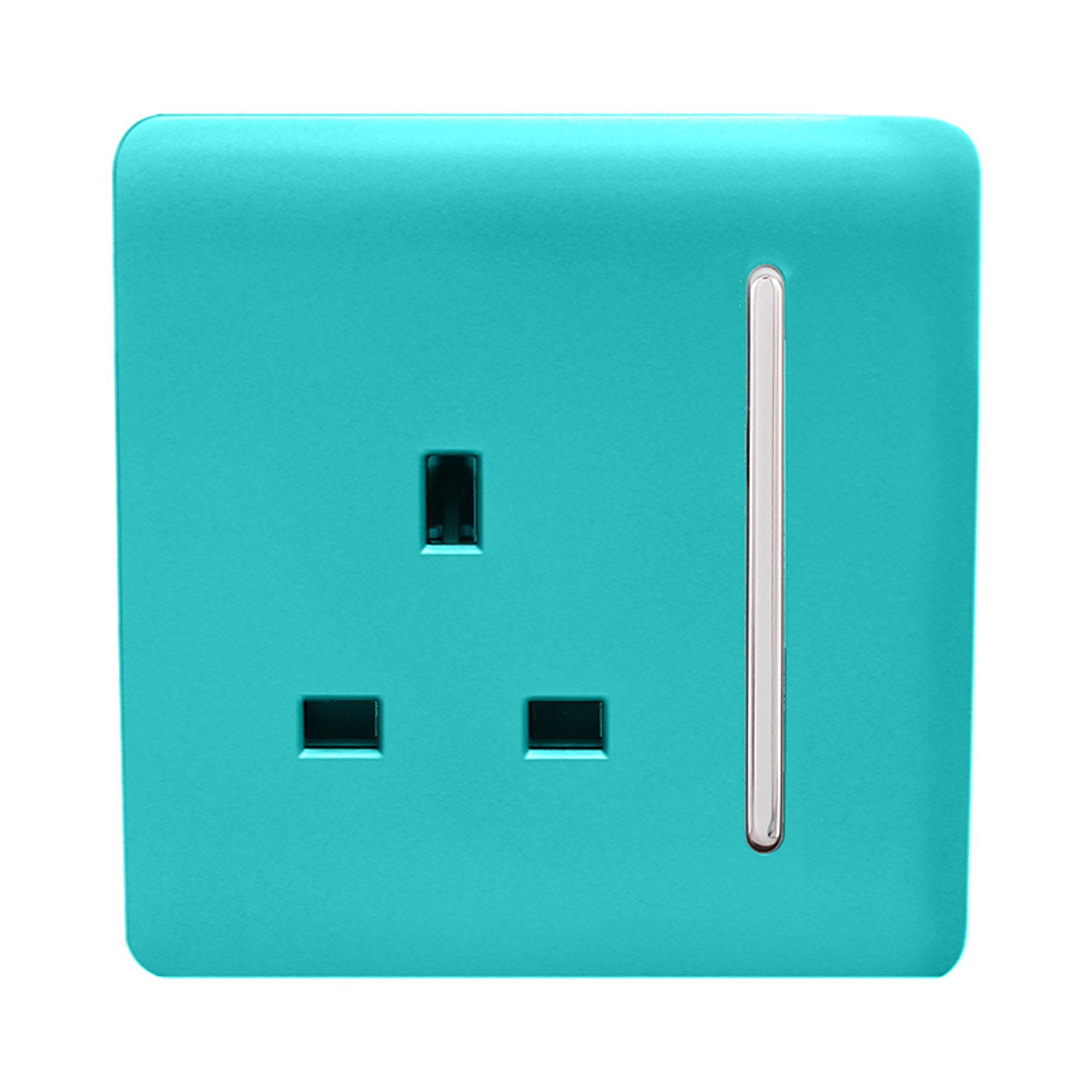 ART-SKT13BT  1 Gang 13Amp Switched Single Socket Bright Teal